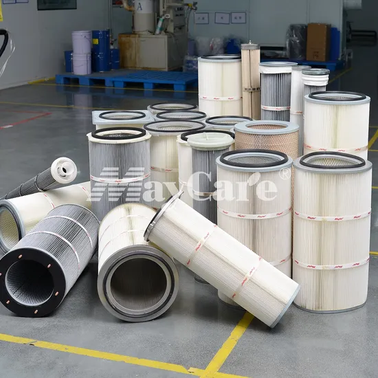Premium Industrial Polyester PTFE Dust Filter Cartridge with Antistatic Technology